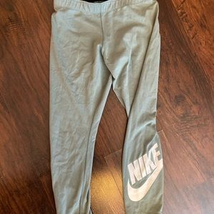 army green nike leggings